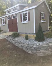 Retaining Wall Around Shed | D. Sutton Landscaping LLC
