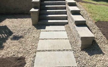 Stone Steps with Stairs - D. Sutton Landscaping LLC